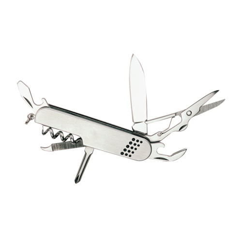 10-FUNCTION STAINLESS STEEL POCKET KNIFE (1.6 X 7.6 CM)