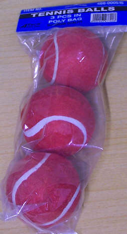 PACK OF 3 TENNIS BALLS RED