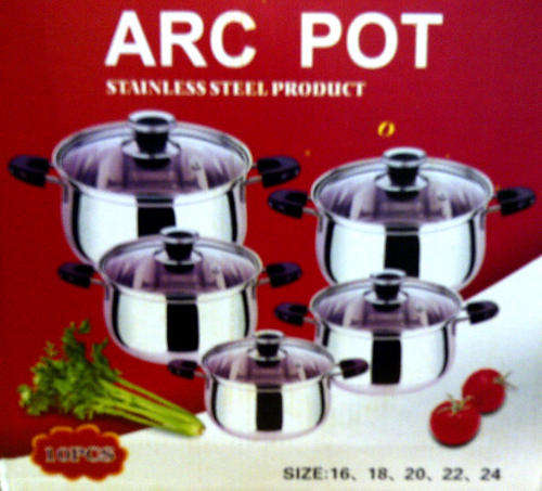 STAINLESS STEEL 5PC POT SET