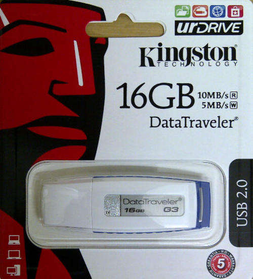 KINGSTON 16GB DATA-TRAVELER FLASH DISK