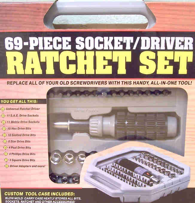 69PC SOCKET/DRIVER RATCHET SET