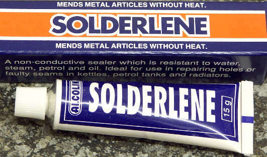 SOLDERLENE -MENDS METAL ARTICLES WITHOUT HEAT