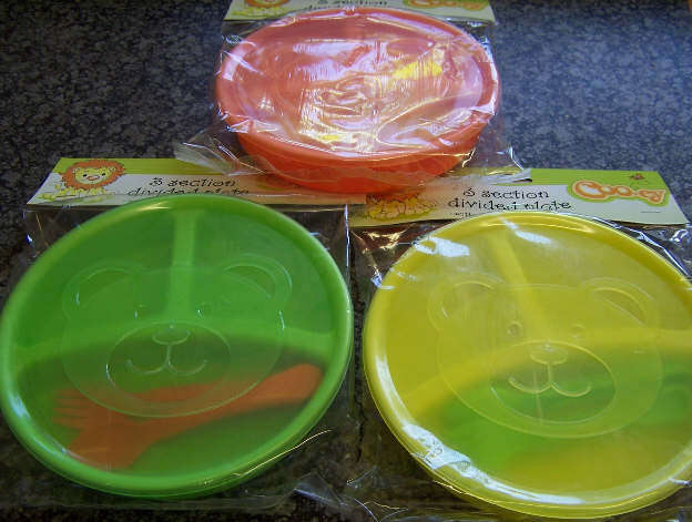 3 Section Divided Plate + Cutlery