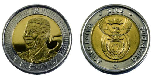 +++ NELSON MANDELA +++ 90TH B/DAY- R5 COIN +++EASY BID +++