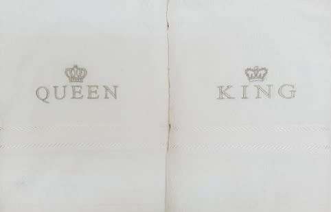 King & Queen Bath Towel Set | 2 Piece