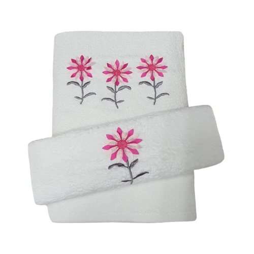 Towel Set -  embroidery 1 bath towel 1 guest towel