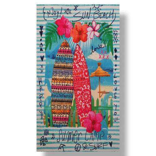 Printed microfibre beach towel  Size 70x150cm