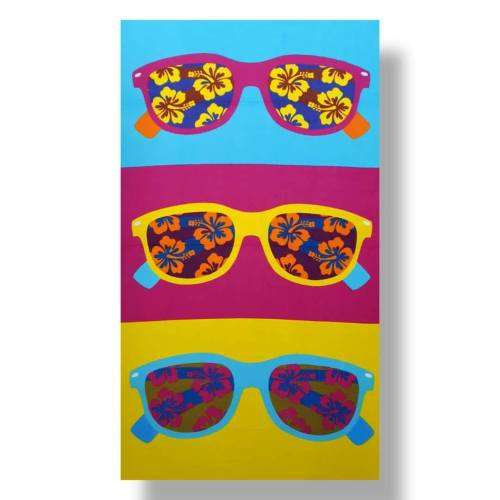 Printed microfibre beach towel  Size 70x150cm
