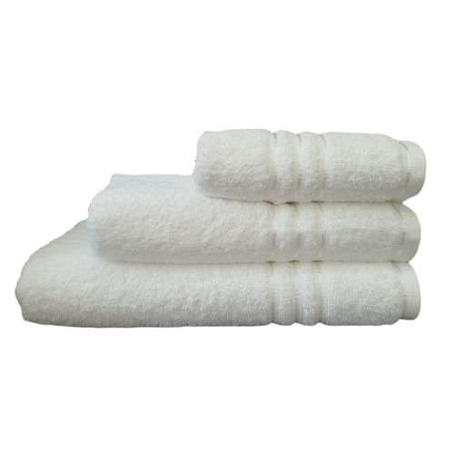 Knightsbridge 650gsm Combed cotton towel set 3 piece - White