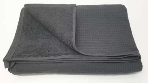 Waffle bath towel - Charcoal 70x130cm