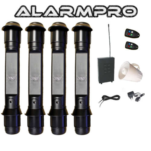 Roboguard kit4 with RoboText SMS Alert - Deluxe Wireless Outdoor Alarm System