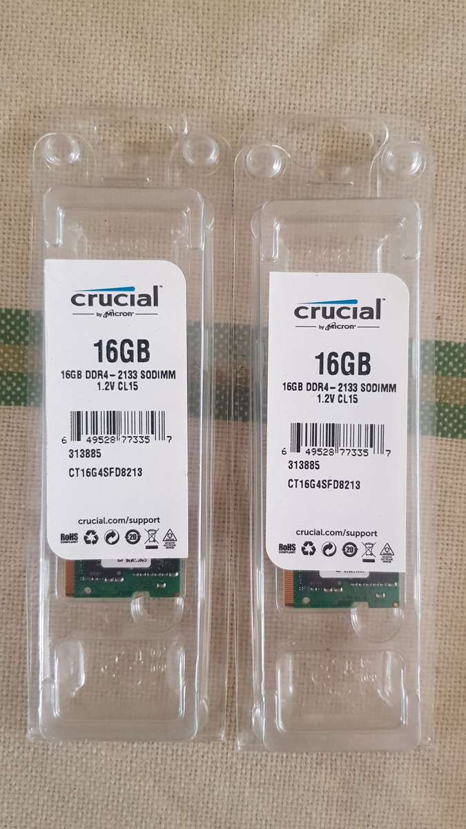 Crucial 16GB Single DDR4 2133 MT/s (PC4-17000) DR x8 SODIMM 260-Pin Memory - CT16G4SFD8213