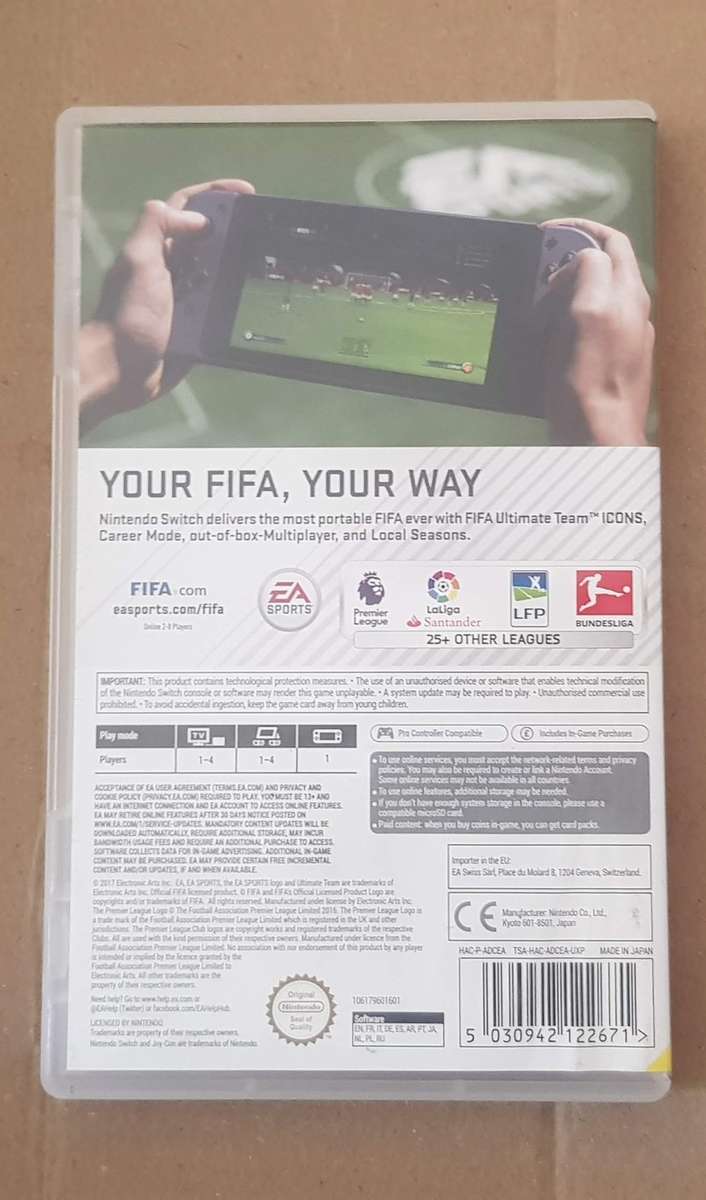 Fifa 18 Nintendo switch