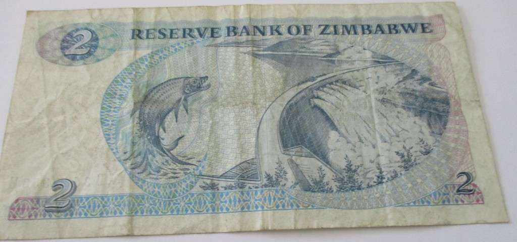 $ 2 RESERVE BANK OF ZIMBABWE TWO DOLLARS x 2
