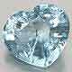 Genuine 7.00 mm Heart cut Aquamarine 1.04 ct.