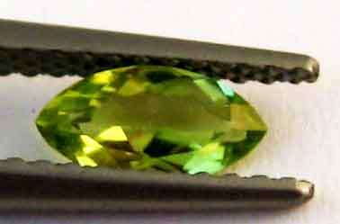 1 lot, 2 pieces of 6.00 x 3.00 mm marquise cut Peridot, T. W. 0.48 ct.