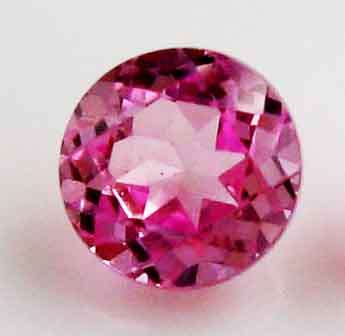 6.10 mm Round faceted cut Rose quartz 1.14 ct.
