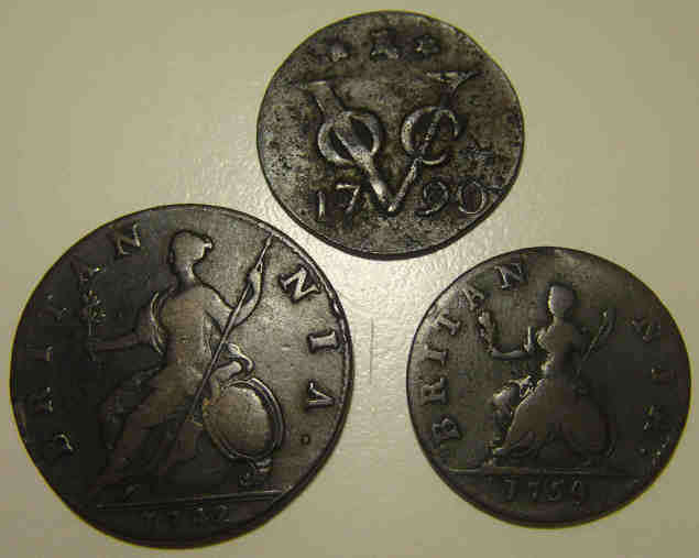 Dutch East India Company (VOC) and Great Britain Colonial Coppers from the 1700's