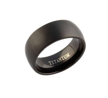Black Titanium Steel Ring for Women & Men - AVAILABLE IN ONE SIZE ONLY
