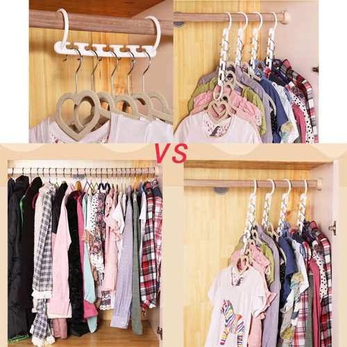 8 Pack Clothes Hanger Holds 40 to 80 Garments Space Saver
