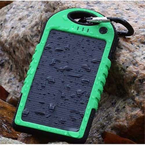 Portable Solar Charger And Power Bank Waterproof Dual USB