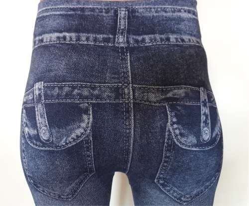 Printed Jean Stretchy Jeggings For Women