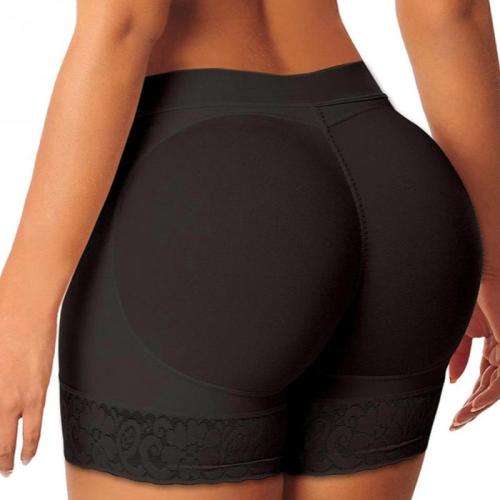 Women Padded Seamless Butt Shaper Panties - Black