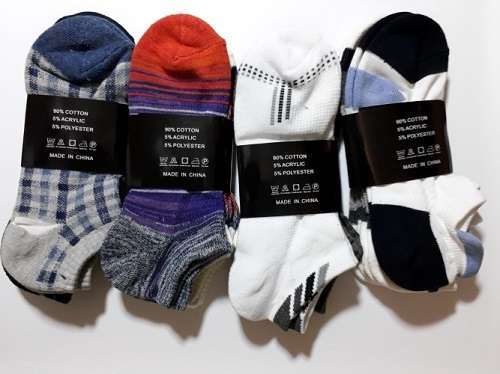 12 Pair Cotton Spandex Multi Colour Socks
