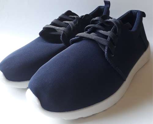 New Casual Breathable Mesh Blue Lace Up Shoes - Size 6