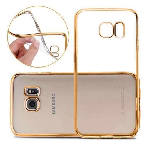 Luxury ultra thin Plating Crystal Clear TPU Case for Samsung S6