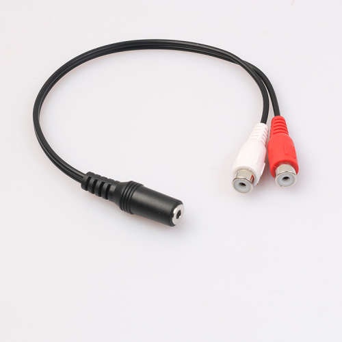 Stereo Splitter-3.5mm Jack to 2-RCA Jacks Audio Adapter