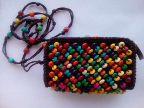 Womens Weave Cosmetics Purse