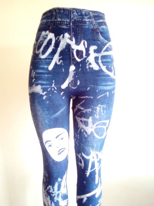 Printed Jean Stretchy Jeggings For Women