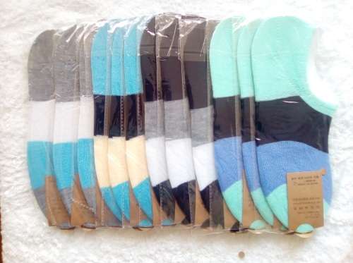 12 Pack - No Show Non Slip Cotton Socks