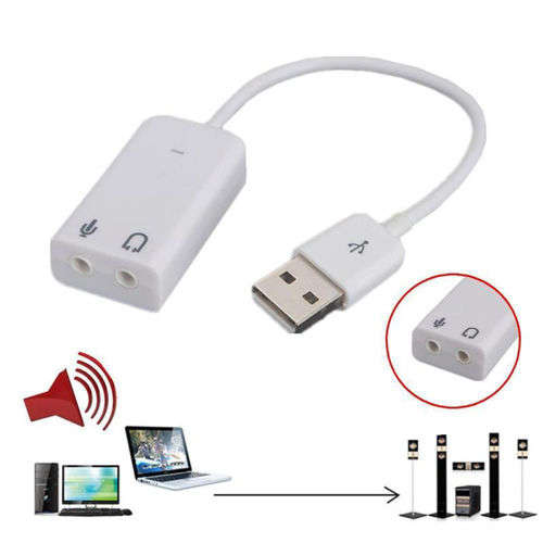 USB 3D Virtual 7.1 Channel External Sound Card Adapter