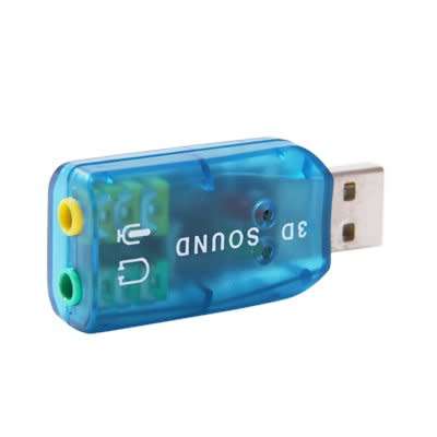 USB 2.0 Mic Speaker 5.1 Audio Sound Card Adapter