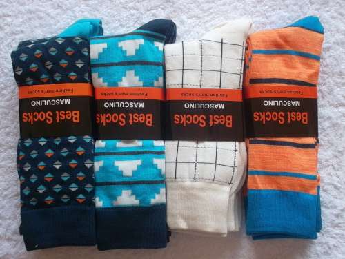 12 - Pairs Men's Mix Colours Crew Socks