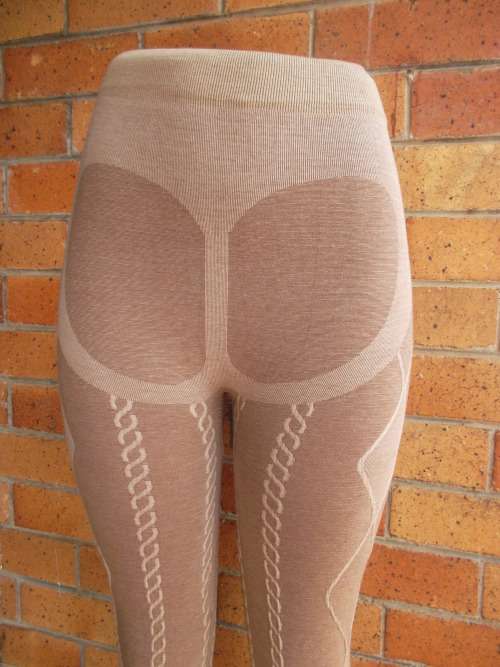 Womens Knitted Lightweight Summer Leggings Beige