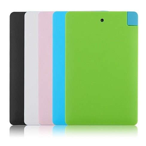 Ultra Thin Slim Card Power Bank 6000mAh USB-Charged Devices - Green