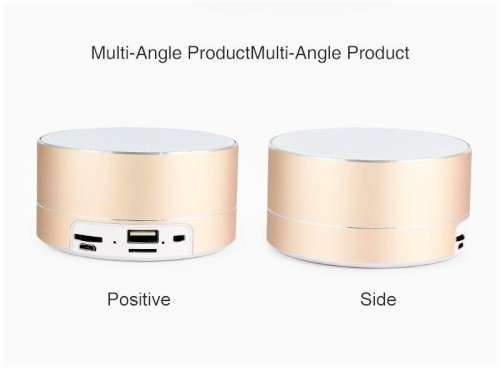 YK-034 Wireless Mini Speaker With Multi-Function Fashion Design - Gold