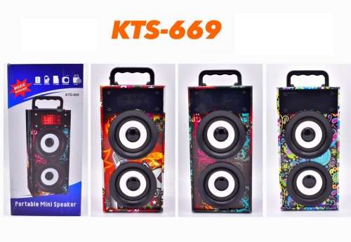 Mini Wireless Bluetooth Speaker Supports FM Radio, USB & TF Card, KTS-669 Asso