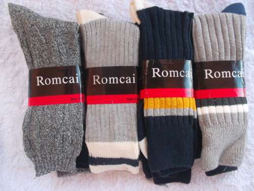 12 Pairs - Thick Knit Warm Orange Thermal Socks