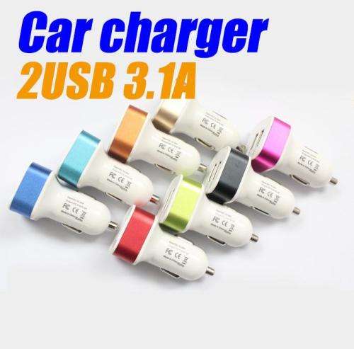 Double USB Car Charger For iPhone, Samung, Sony,LG HTC