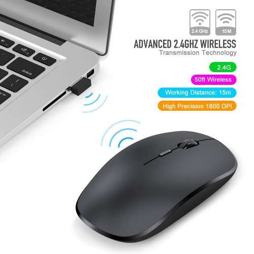 Ultra Slim Wireless Mouse 2.4 GHz Nano Receiver