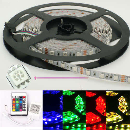 5M LED Strip Light With Remote 12V Full Kit