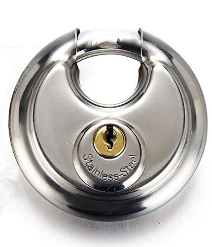 Stainless Steel 90 mm Steel Armor Disc Padlock