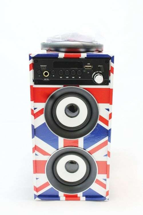 Portable Speaker with Wired MIC Karaoke Function Rechargeable Battery