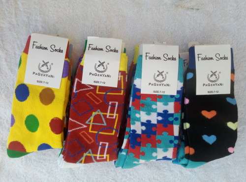12 Pair Cotton Multi Colour Socks