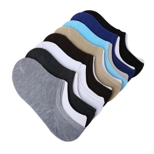 12 Pack - No Show Non Slip Cotton Socks