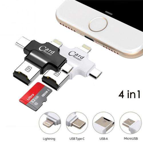 Card Reader 4-in-1 OTG for iPhone  And Android